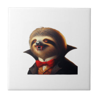 Sloth Vampire Klassiek T-Shirt Tegeltje