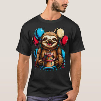Sloth verjaardag meisje jongen mam luie luiaards c t-shirt