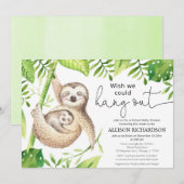 Sloth Virtual baby shower genderneutraal schattig Kaart (Voorkant / Achterkant)