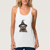 Sloth Wearing Halloween Witch Hat Classic T-Shirt (Voorkant)