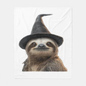 Sloth Wearing Halloween Witch Hat Classic T-Shirt Fleece Deken (Voorkant)
