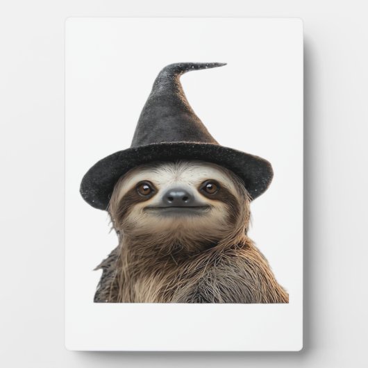 Sloth Wearing Halloween Witch Hat Classic T-Shirt Fotoplaat (voorkant)