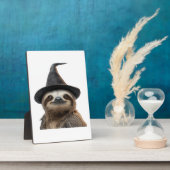 Sloth Wearing Halloween Witch Hat Classic T-Shirt Fotoplaat (Zijkant)