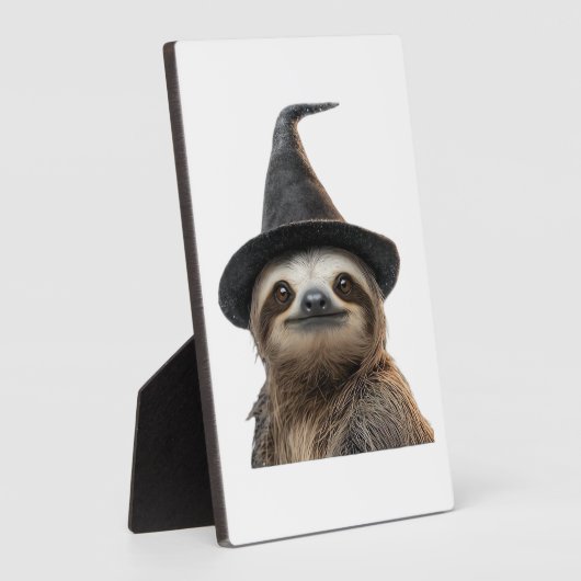 Sloth Wearing Halloween Witch Hat Classic T-Shirt Fotoplaat (Zijkant)