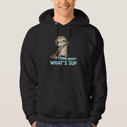 Sloth whit SUP Team Paddling Funny Sloths Hoodie (Voorkant)