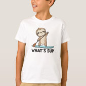Sloth whit SUP Team Paddling Funny Sloths T-shirt (Voorkant)