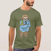 Sloth Wiskunde Teacher Set Square T-shirt (Voorkant)