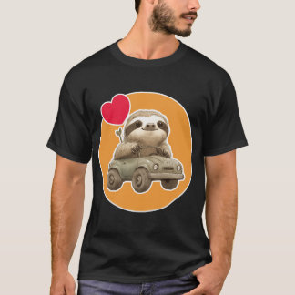Sloth with Car T-shirt
