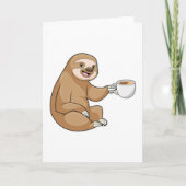 Sloth with Cup of Coffee Kaart (Voorkant)