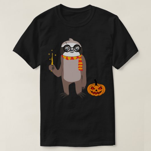 Sloth Wizard Sloth Halloween Costume T-shirt (Design voorkant)