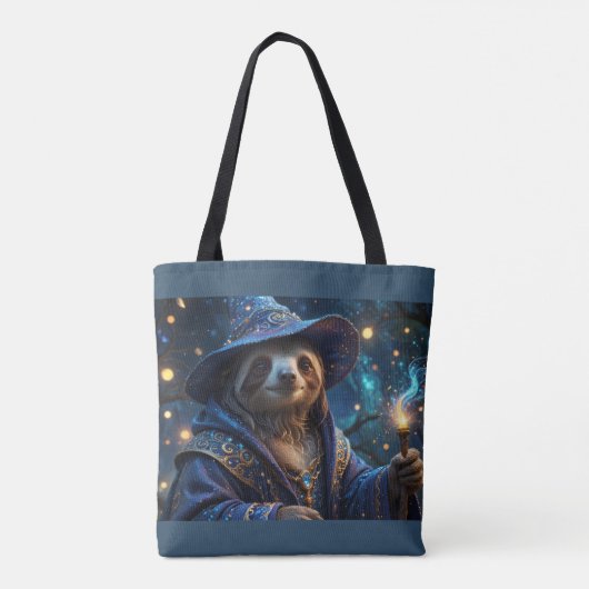 Sloth Wizard Tote Bag (Achterkant)