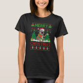 Sloth  Xmas Tree Lights Ugly Santa Sloth Christmas T-shirt (Voorkant)