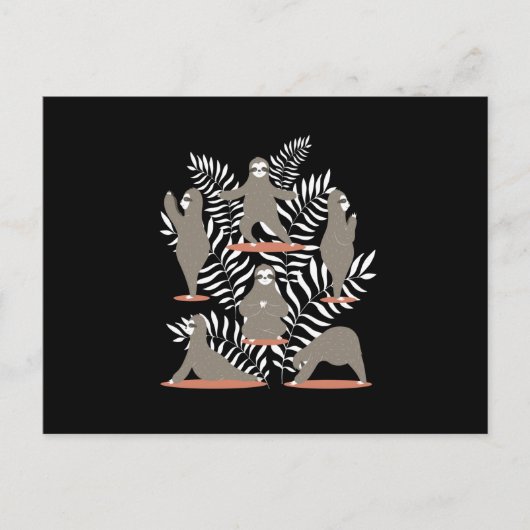 Sloth Yoga Funny Sloth Briefkaart (Voorkant)