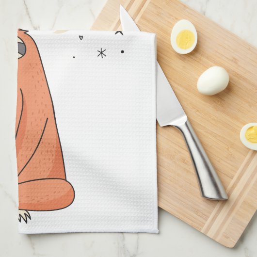 Sloth Yoga Funny Sloth Lover Theedoek (Quarter Fold)