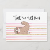 SLOTH Yoga Hartelijk dank voor de SLOTH-liefhebber Bedankkaart (Voorkant)