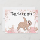 SLOTH Yoga Hartelijk dank voor de SLOTH-liefhebber Bedankkaart (Voorkant)