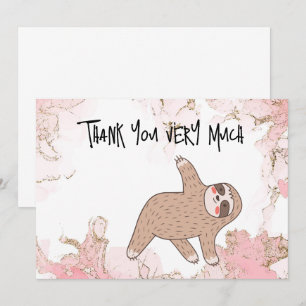 SLOTH Yoga Hartelijk dank voor de SLOTH-liefhebber Bedankkaart