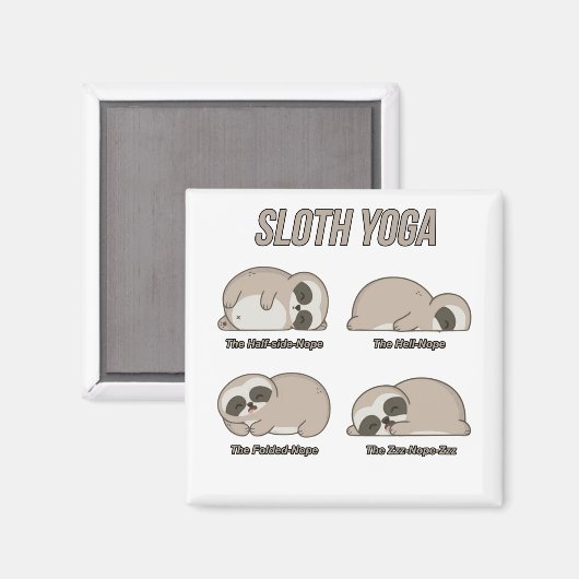 Sloth Yoga Magneet (Voorkant / Achterkant)