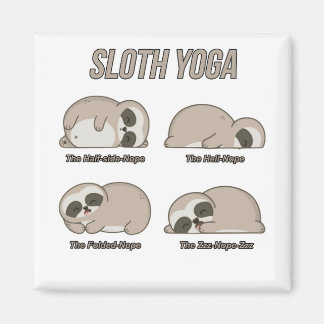 Sloth Yoga Magneet