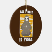 Sloth Yoga Workout Meditation Stretch Pilates Keramisch Ornament (Rechts)