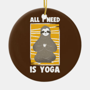 Sloth Yoga Workout Meditation Stretch Pilates Keramisch Ornament