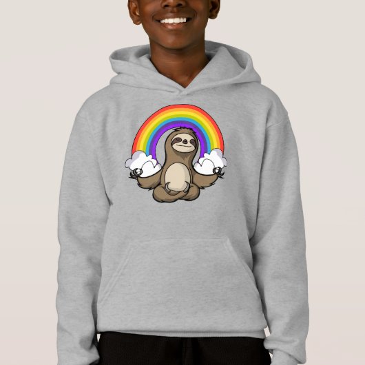 Sloth Zen Yoga Meditation Rainbow Animal (Voorkant)