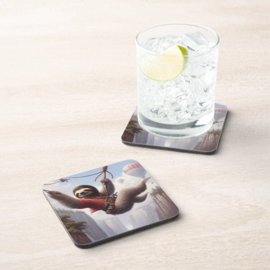 Sloth Ziplining Bier Onderzetter (Rechterzijde)