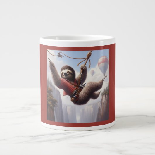 Sloth Ziplining Grote Koffiekop (Voorkant)