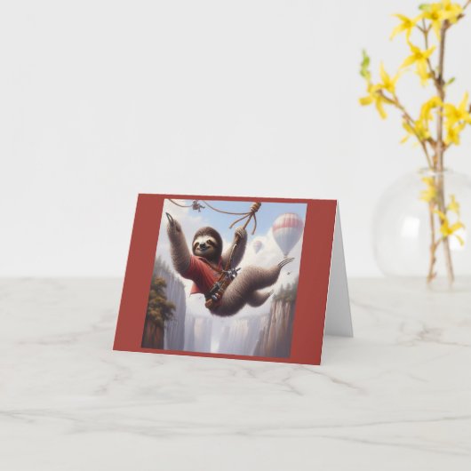 Sloth Ziplining Kaart (Gele Bloem)