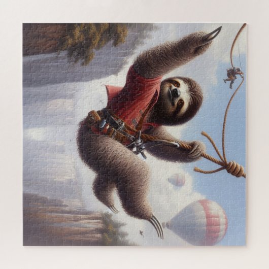Sloth Ziplining Legpuzzel (Horizontaal)