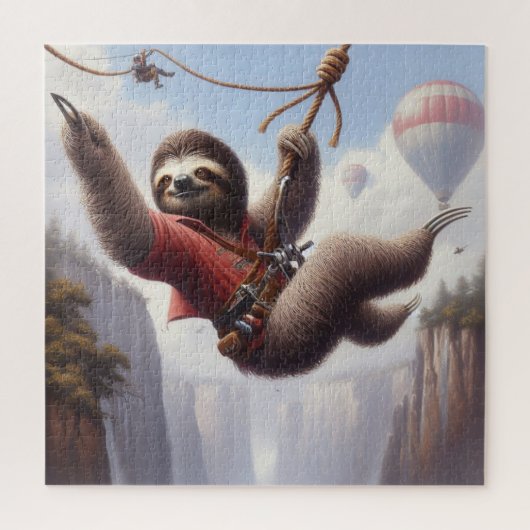 Sloth Ziplining Legpuzzel (Verticaal)
