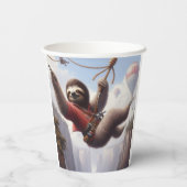 Sloth Ziplining Papieren Bekers (Achterkant)