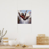 Sloth Ziplining Poster (Keuken)