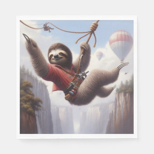 Sloth Ziplining Servet (Voorkant)