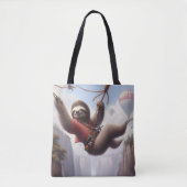 Sloth Ziplining Tote Bag (Voorkant)