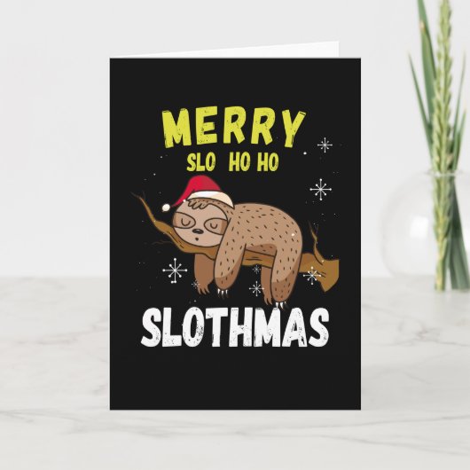 Slotham Merry Slo ho Slothmas Kaart (Voorkant)