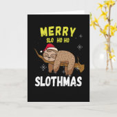 Slotham Merry Slo ho Slothmas Kaart (Gele Bloem)