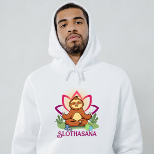 "Slothasana" Luiaard die yoga meditatie doet Hoodie