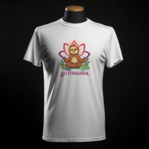 "Slothasana" Luiaard die yoga meditatie doet T-shirt