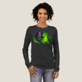Slothess & Her Heart-Scaled Support Dragon Tri-Blend Shirt (Voorkant)