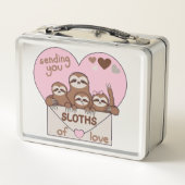 Slothfamilie met envelop, hart en tekst (Achterkant)