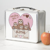 Slothfamilie met envelop, hart en tekst (In situ)