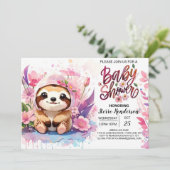 Slothful Wonder Baby shower Kaart (Staand voorkant)