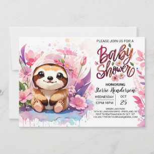 Slothful Wonder Baby shower Kaart