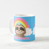 Slothicorn Sloth Unicorn Rainbow-Mok Koffiemok (Voorkant links)
