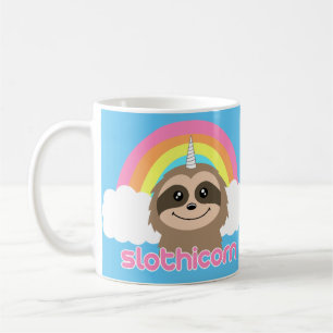 Slothicorn Sloth Unicorn Rainbow-Mok Koffiemok
