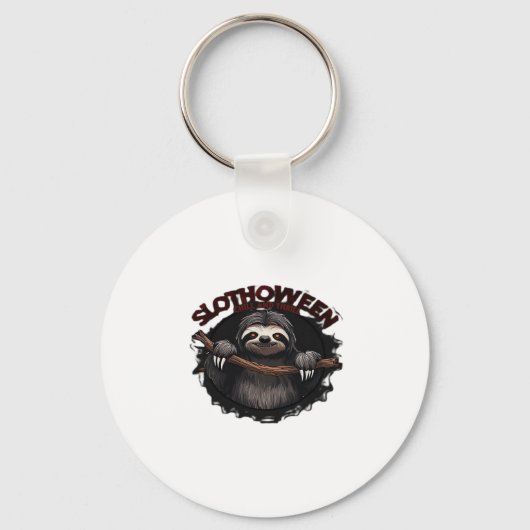 Slothoween Chill and Thrill - Creepy Sloth Classic Sleutelhanger (Voorkant)