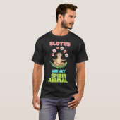 Sloths Are My Spirit Animal Funny Boho T-shirt (Voorkant volledig)
