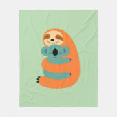 Sloth's Snuggle Fleece Deken (Voorkant)