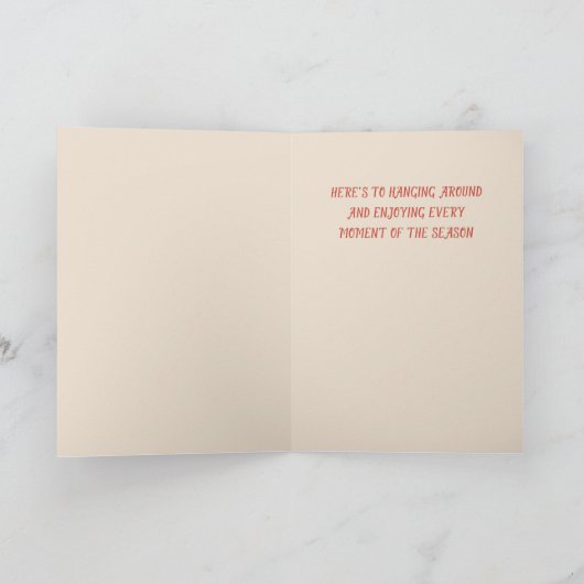 Slothsome Holiday Sloth Christmas Wenskaart Kaart (Binnen)